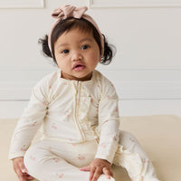 Bamboo Melanie Onepiece - Cherry Love Parchment Childrens Pyjama from Jamie Kay NZ