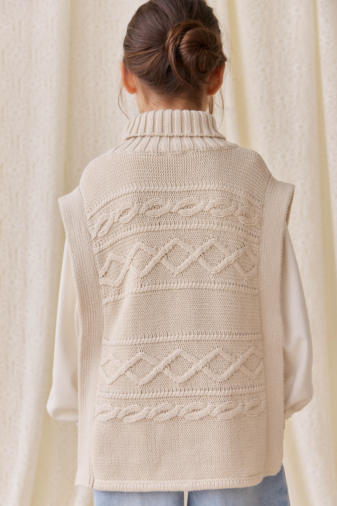 Bianca Poncho - Vanilla Childrens Jumper from Jamie Kay NZ