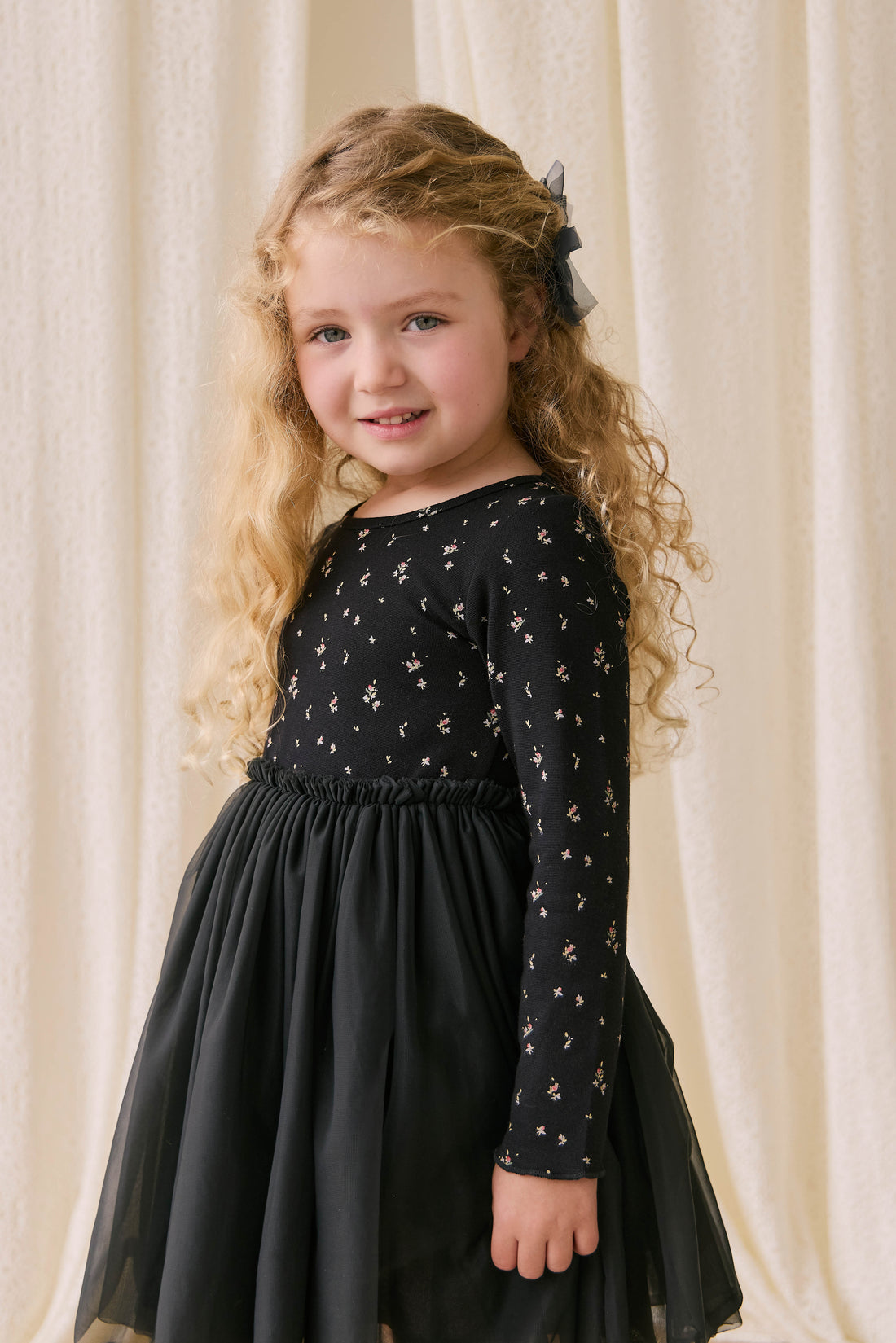 Anna Tulle Dress - Dina Ebony Childrens Dress from Jamie Kay NZ