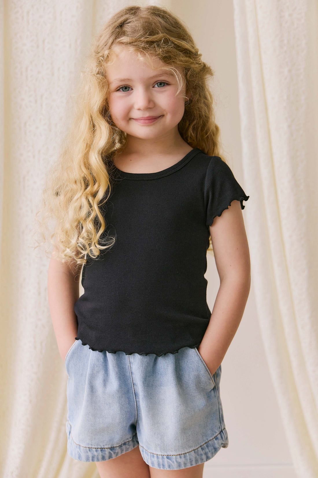 Jardine Short - Antique Denim Childrens Shorts from Jamie Kay NZ