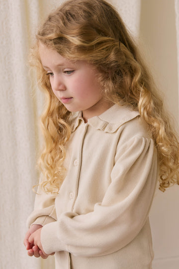 Bonnie Cardigan - Vanilla Childrens Cardigan from Jamie Kay NZ