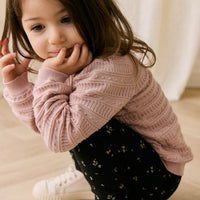 Organic Cotton Modal Everyday Legging - Dina Ebony Childrens Legging from Jamie Kay NZ