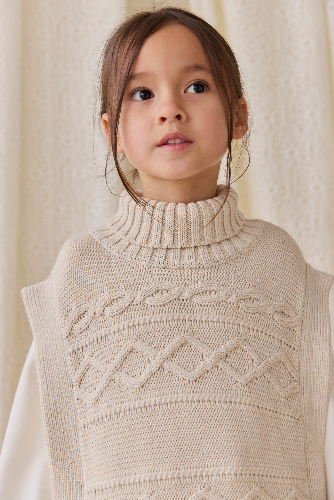Bianca Poncho - Vanilla Childrens Jumper from Jamie Kay NZ
