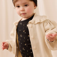 Organic Cotton Modal Marina Long Sleeve Top - Dina Ebony Childrens Top from Jamie Kay NZ