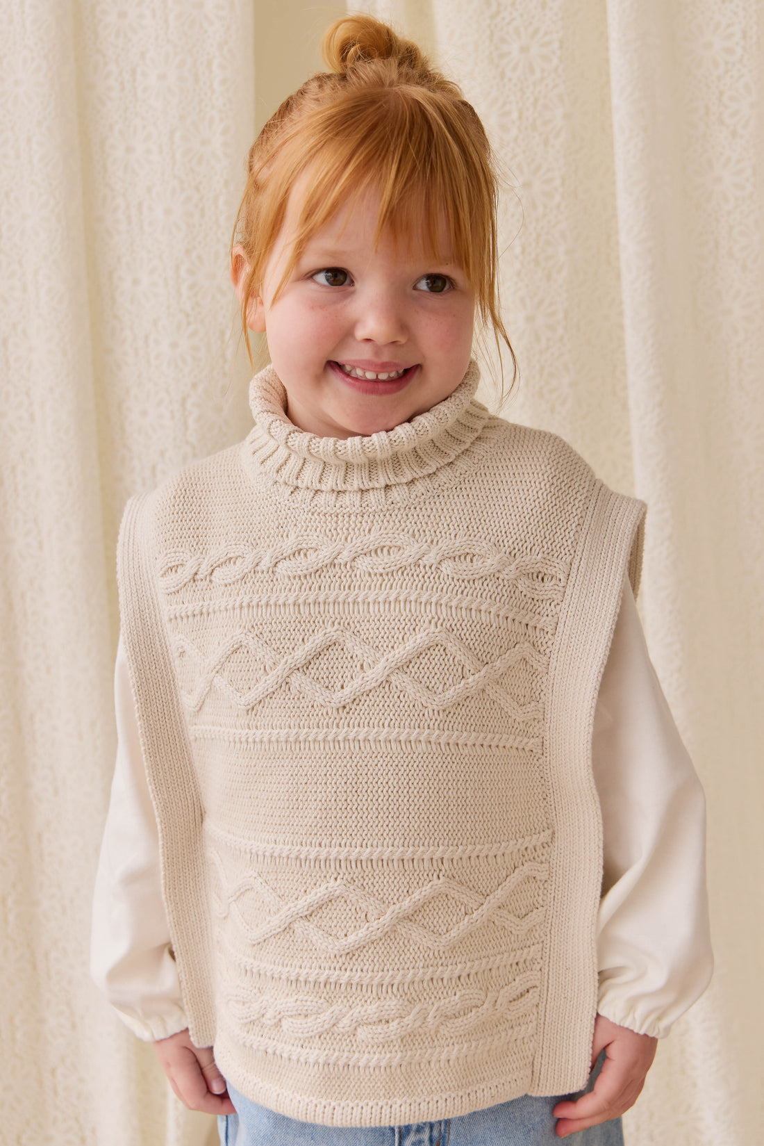 Pima Cotton Augustine Top - Parchment Childrens Top from Jamie Kay NZ