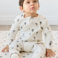 Organic Cotton Reese Zip Onepiece - Montgolfiere Cloud Childrens Onepiece from Jamie Kay NZ