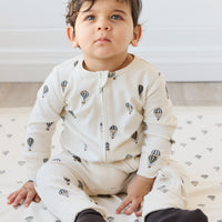 Organic Cotton Reese Zip Onepiece - Montgolfiere Cloud Childrens Onepiece from Jamie Kay NZ