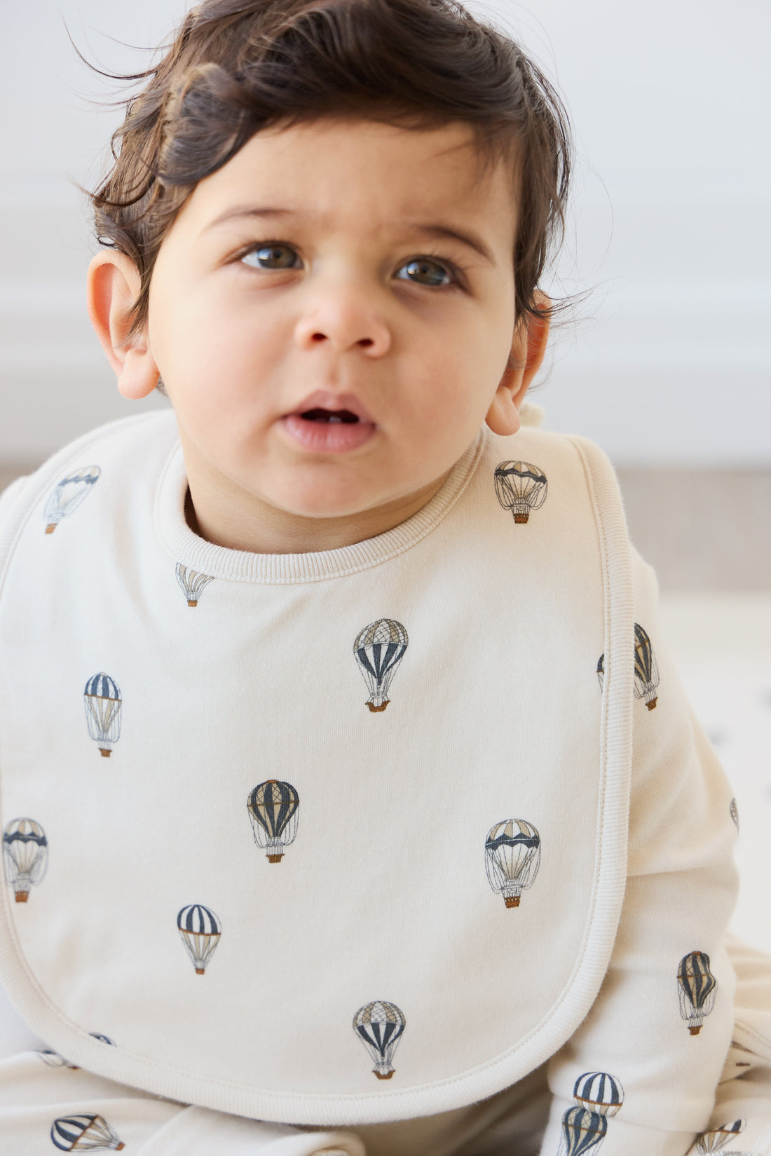 Organic Cotton Bib - Montgolfiere Cloud Childrens Bib from Jamie Kay NZ