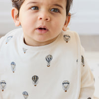 Organic Cotton Bib - Montgolfiere Cloud Childrens Bib from Jamie Kay NZ