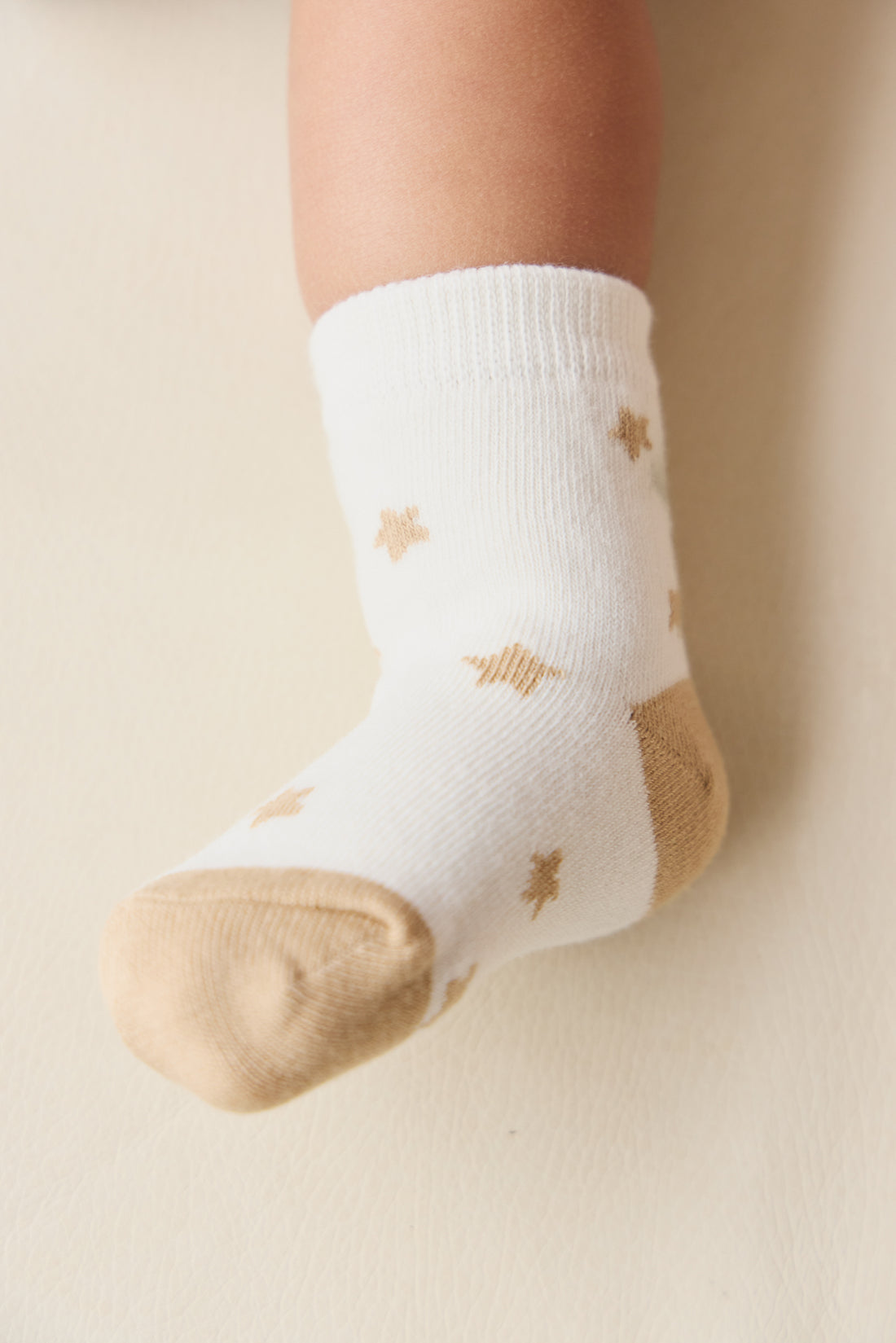 2PK Sock - Twinkle Toes Fawn/Fawn Childrens Sock from Jamie Kay NZ