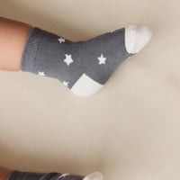 2PK Sock - Twinkle Toes Deep Lava/Lava Childrens Sock from Jamie Kay NZ