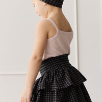 Organic Cotton Ruby Skirt - Gingham Night Childrens Skirt from Jamie Kay NZ