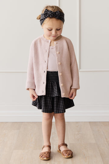 Organic Cotton Ruby Skirt - Gingham Night Childrens Skirt from Jamie Kay NZ