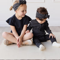 Organic Cotton Headband - Gingham Night Childrens Headband from Jamie Kay NZ