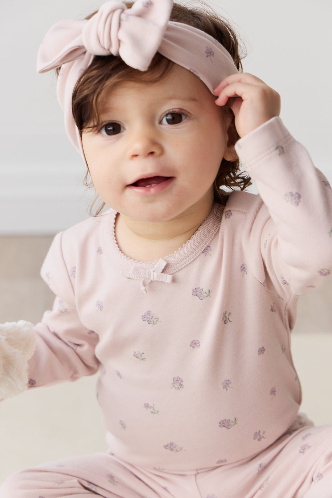 Organic Cotton Headband - Meredith Violet Childrens Headband from Jamie Kay NZ