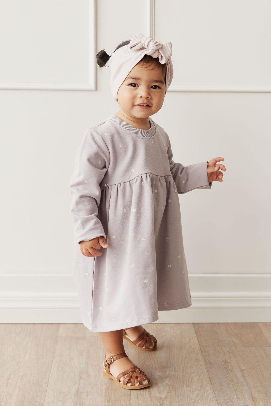 Organic Cotton Charlotte Dress - Annie Ditzy Violet Ice Childrens Dress from Jamie Kay NZ