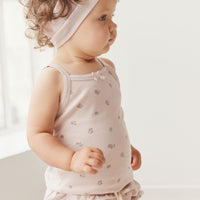 Organic Cotton Frill Bloomer - Meredith Violet Childrens Bloomer from Jamie Kay NZ