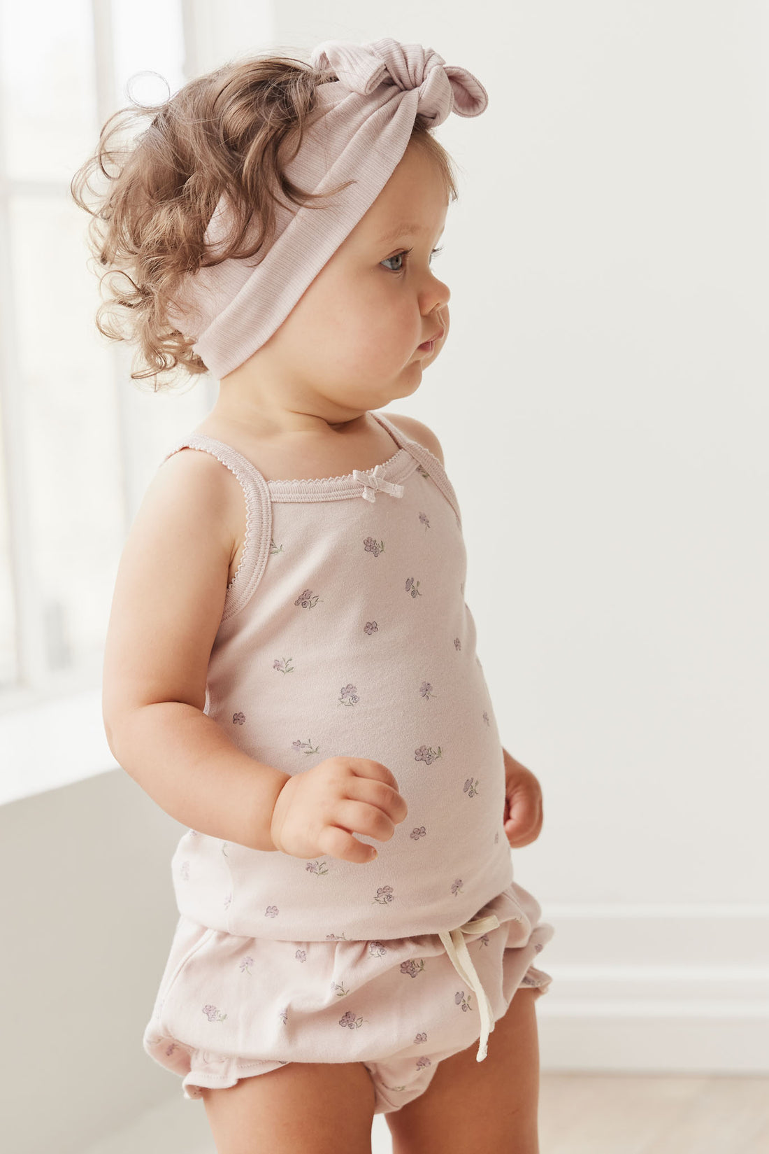 Organic Cotton Singlet - Meredith Violet Childrens Singlet from Jamie Kay NZ