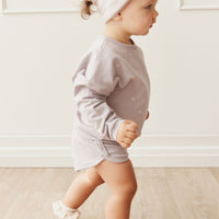 Organic Cotton Ivy Shortie - Annie Ditzy Violet Ice Childrens Short from Jamie Kay NZ