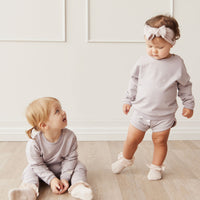 Organic Cotton Bobbie Sweatshirt - Annie Ditzy Violet Ice Childrens Top from Jamie Kay NZ