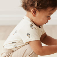 Organic Cotton Hudson Short Sleeve Bodysuit - Montgolfiere Cloud Childrens Bodysuit from Jamie Kay NZ