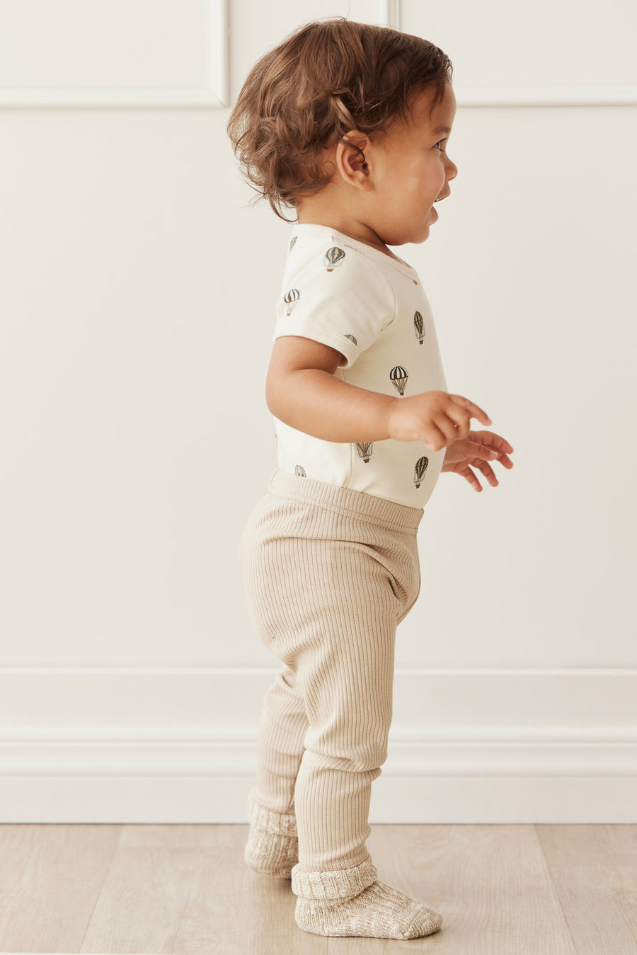 Organic Cotton Hudson Short Sleeve Bodysuit - Montgolfiere Cloud Childrens Bodysuit from Jamie Kay NZ