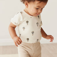 Organic Cotton Hudson Short Sleeve Bodysuit - Montgolfiere Cloud Childrens Bodysuit from Jamie Kay NZ