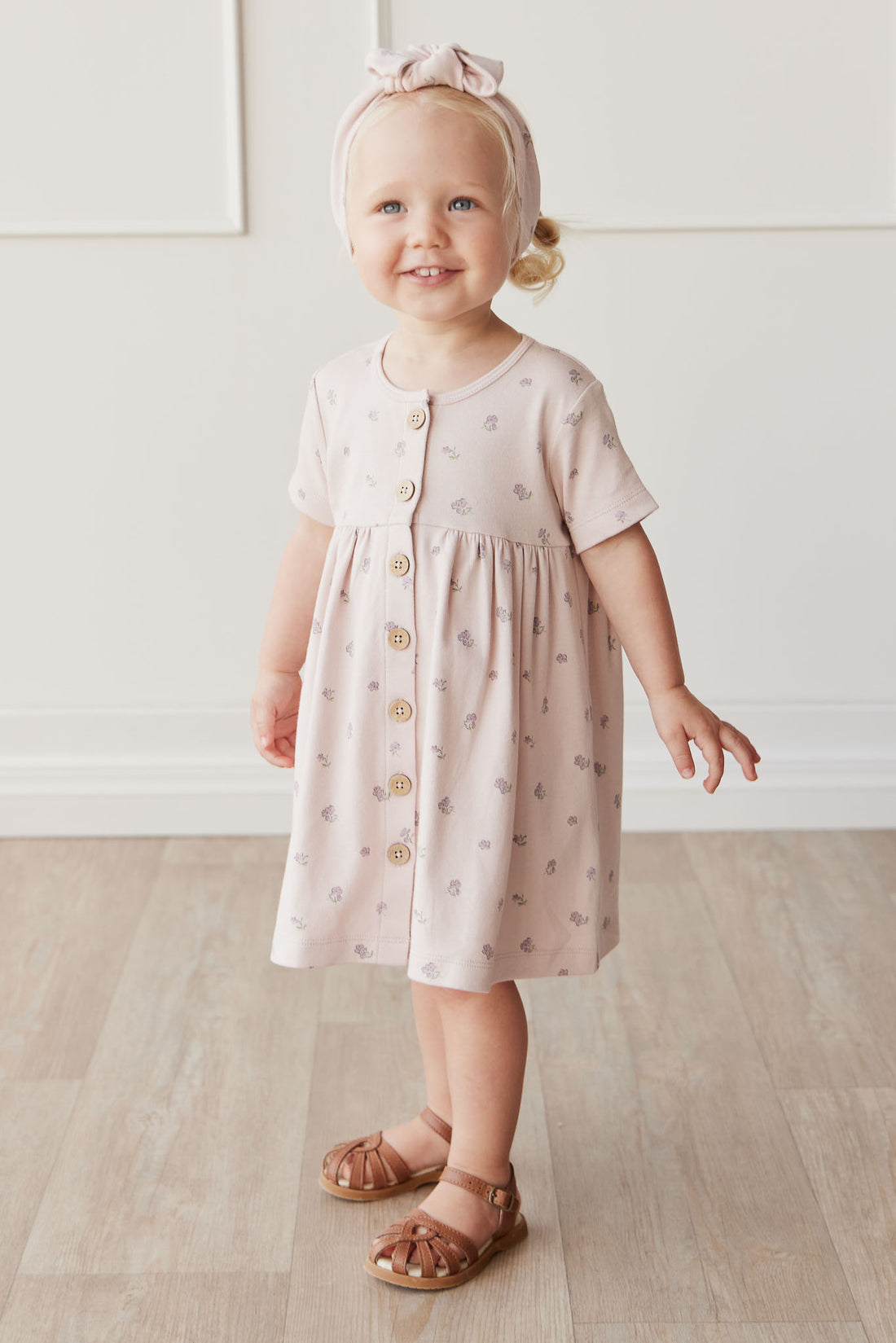 Organic Cotton Lola Dress - Meredith Violet Childrens Dress from Jamie Kay NZ