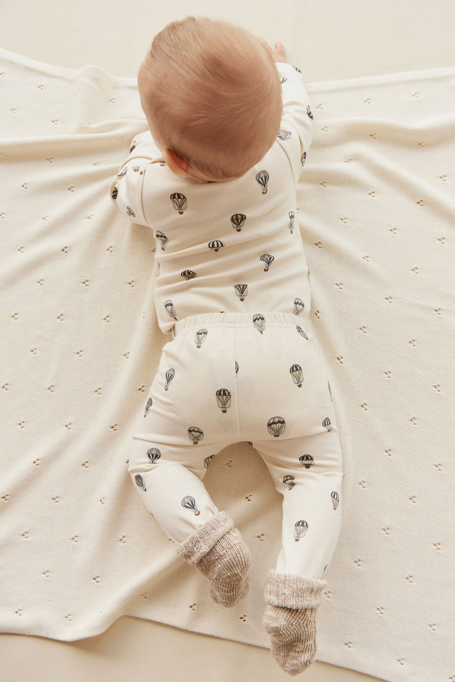 Organic Cotton Everyday Legging - Montgolfiere Cloud Childrens Legging from Jamie Kay NZ