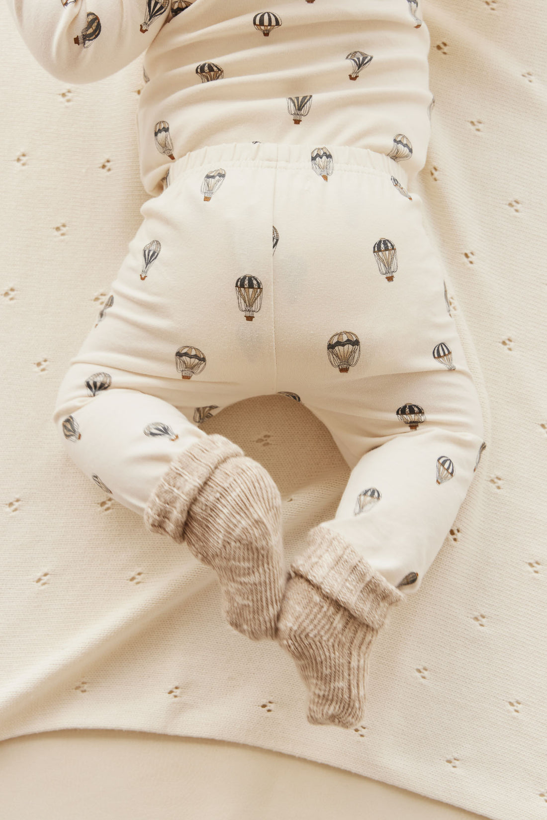 Organic Cotton Everyday Legging - Montgolfiere Cloud Childrens Legging from Jamie Kay NZ