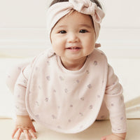 Organic Cotton Bib - Meredith Violet Childrens Bib from Jamie Kay NZ