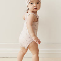 Organic Cotton Bridget Singlet Bodysuit - Meredith Violet Childrens Bodysuit from Jamie Kay NZ