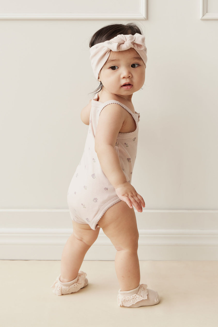 Organic Cotton Bridget Singlet Bodysuit - Meredith Violet Childrens Bodysuit from Jamie Kay NZ