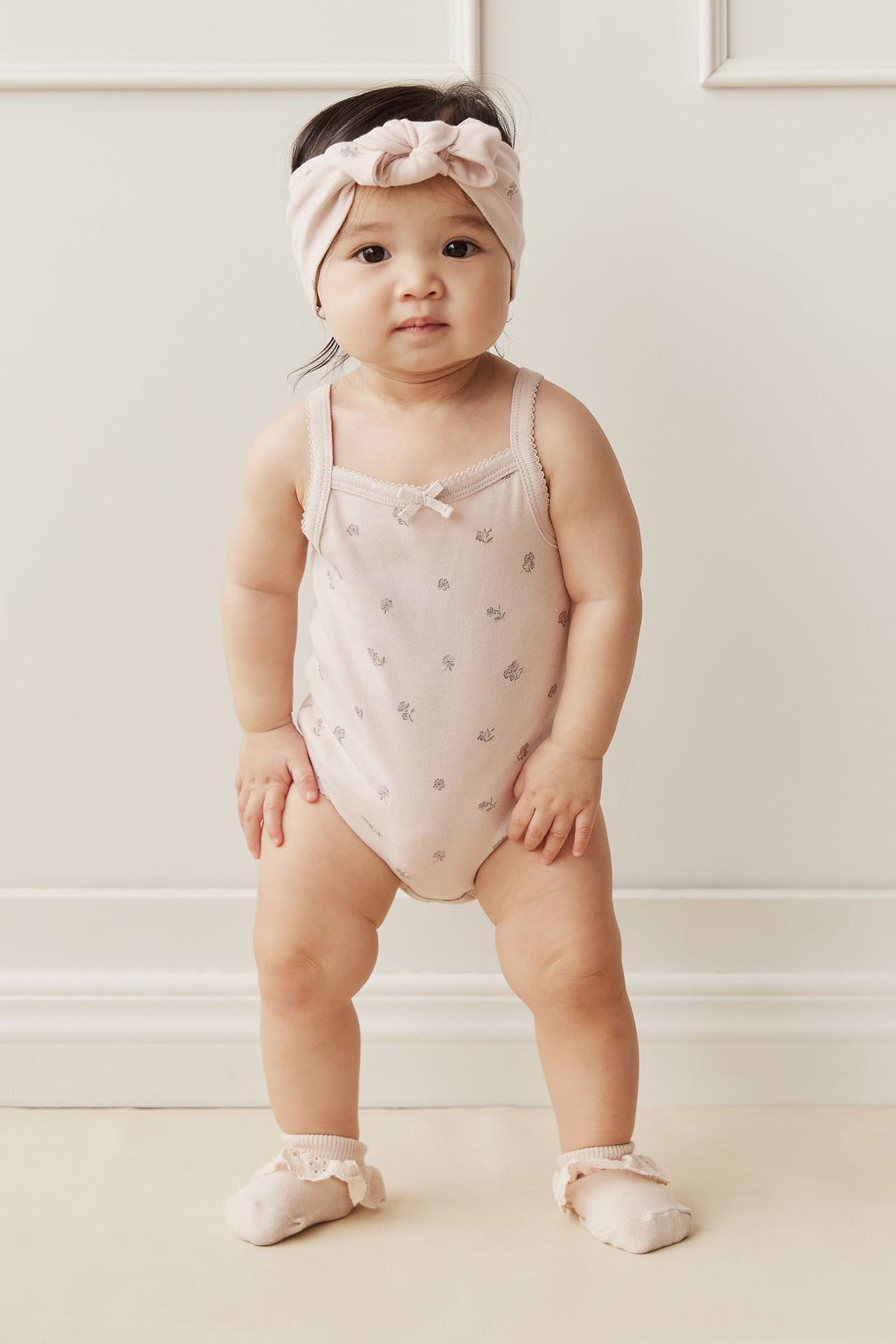 Organic Cotton Bridget Singlet Bodysuit - Meredith Violet Childrens Bodysuit from Jamie Kay NZ