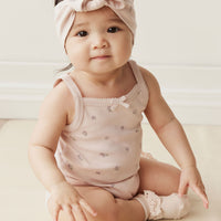 Organic Cotton Bridget Singlet Bodysuit - Meredith Violet Childrens Bodysuit from Jamie Kay NZ