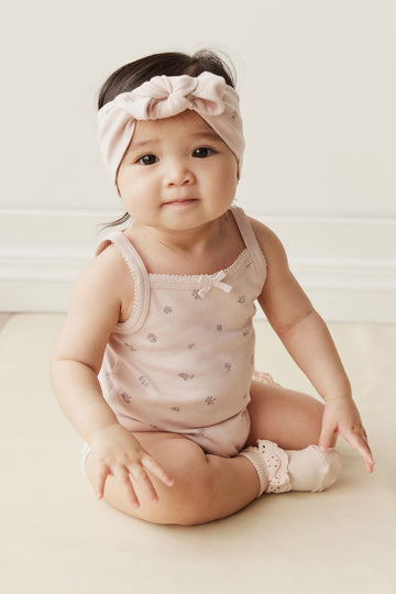 Organic Cotton Bridget Singlet Bodysuit - Meredith Violet Childrens Bodysuit from Jamie Kay NZ