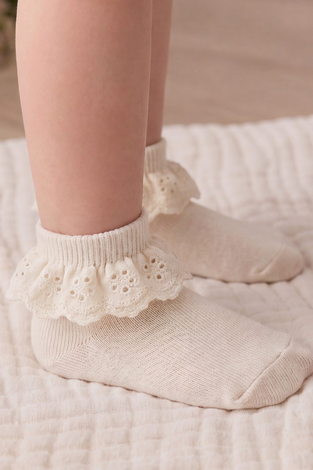 Paloma Sock - Vanilla Childrens Socks from Jamie Kay NZ