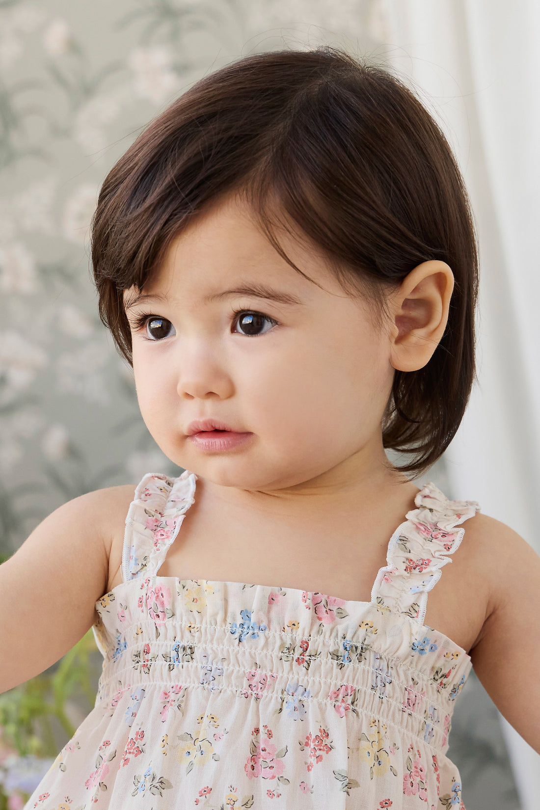 Organic Cotton Cassidy Playsuit - Morgan Vanilla Childrens Pants from Jamie Kay NZ