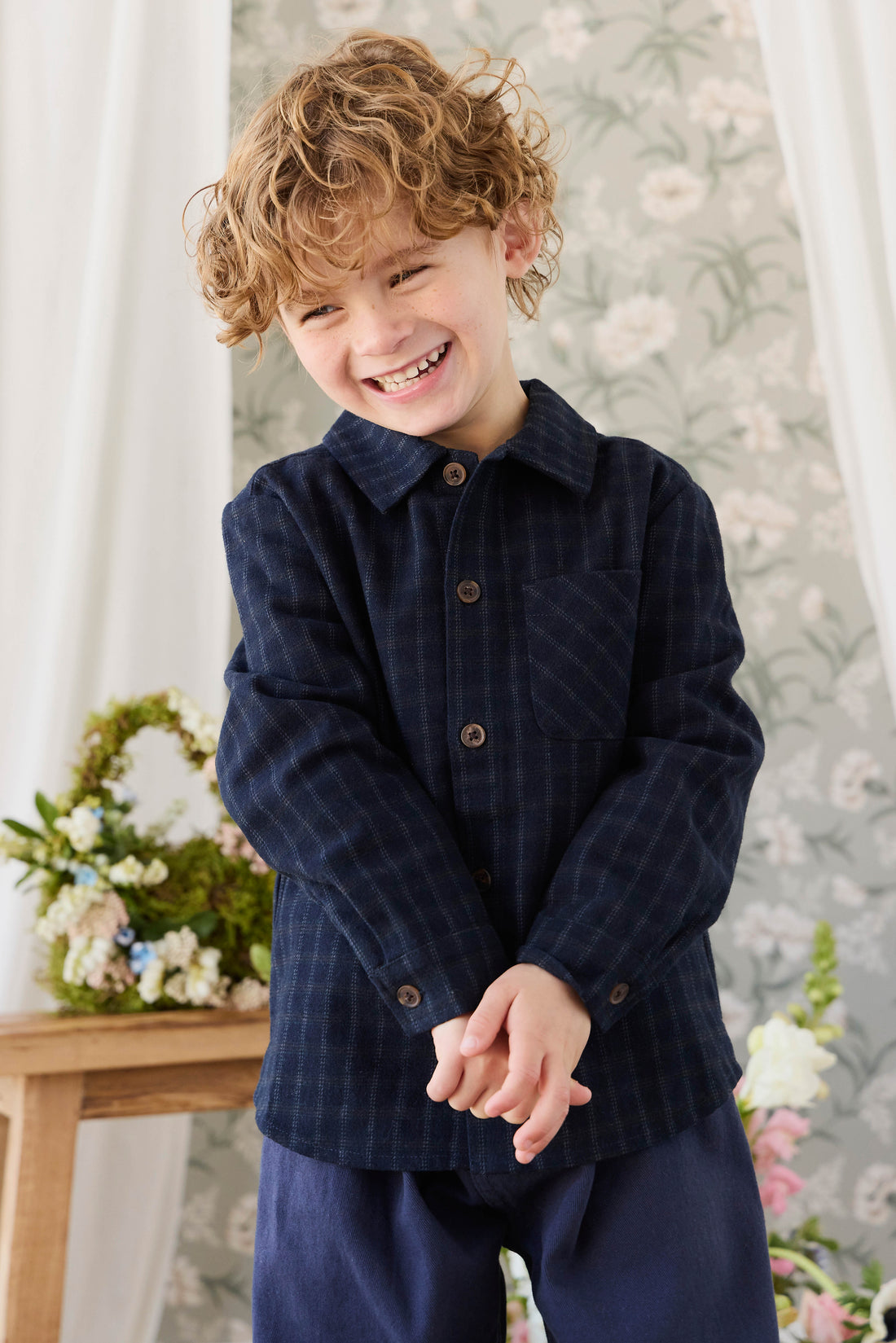 Isaiah Shirt - Finley Check Childrens Top from Jamie Kay NZ
