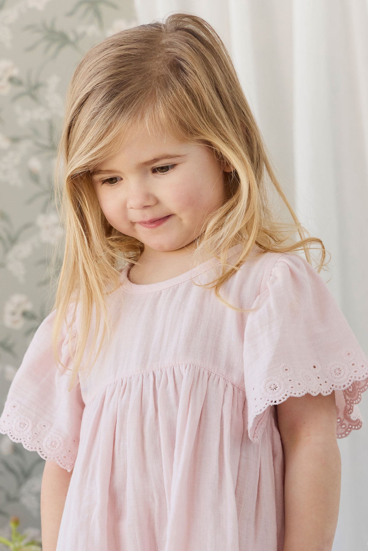 Organic Cotton Muslin Chloe Dress - Cotton Candy Childrens Dress from Jamie Kay NZ