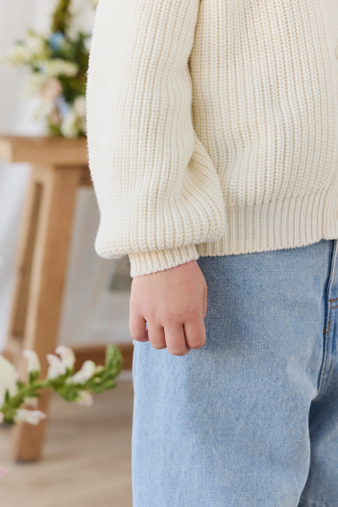Paloma Cardigan - Snow Drop Childrens Cardigan from Jamie Kay NZ
