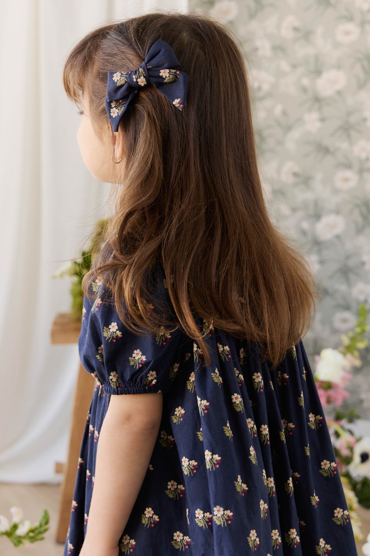Dovie Bow - Elsa Navy Childrens Bow from Jamie Kay NZ
