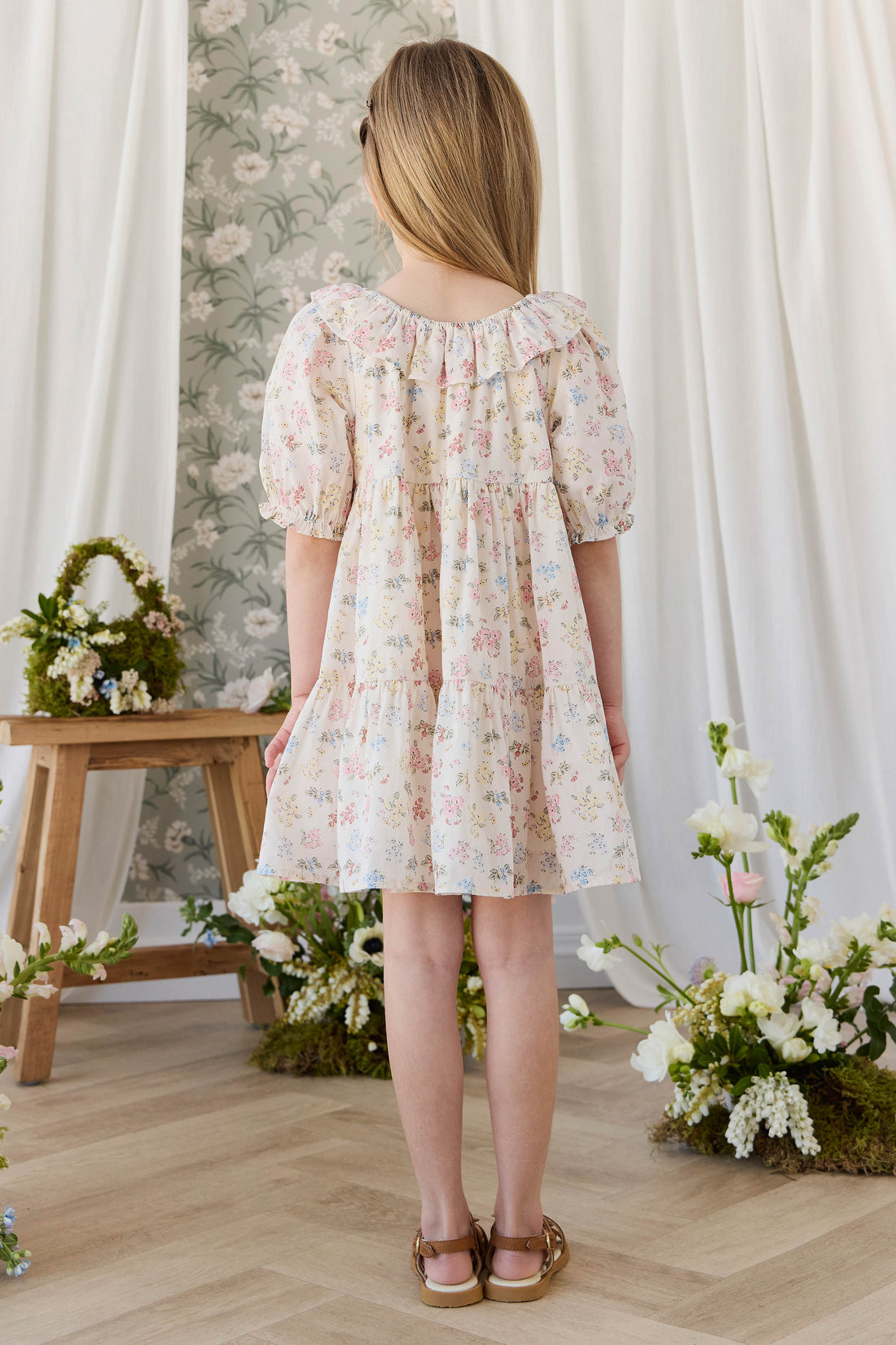 Organic Cotton Acacia Dress - Morgan Vanilla Childrens Dress from Jamie Kay NZ