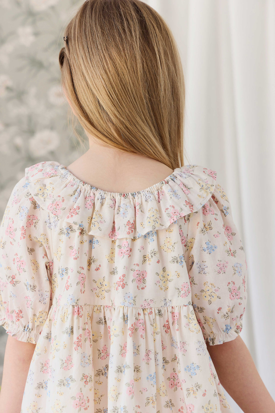Organic Cotton Acacia Dress - Morgan Vanilla Childrens Dress from Jamie Kay NZ