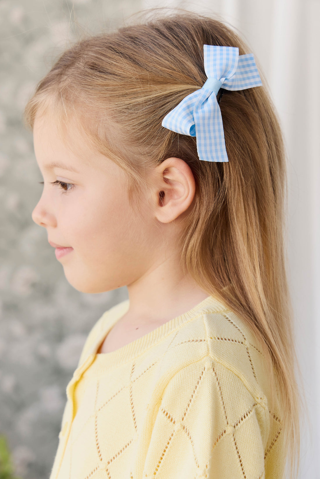 Wrenley Clip 2PK - Vanilla Sky Gingham Childrens Hair Accessories from Jamie Kay NZ