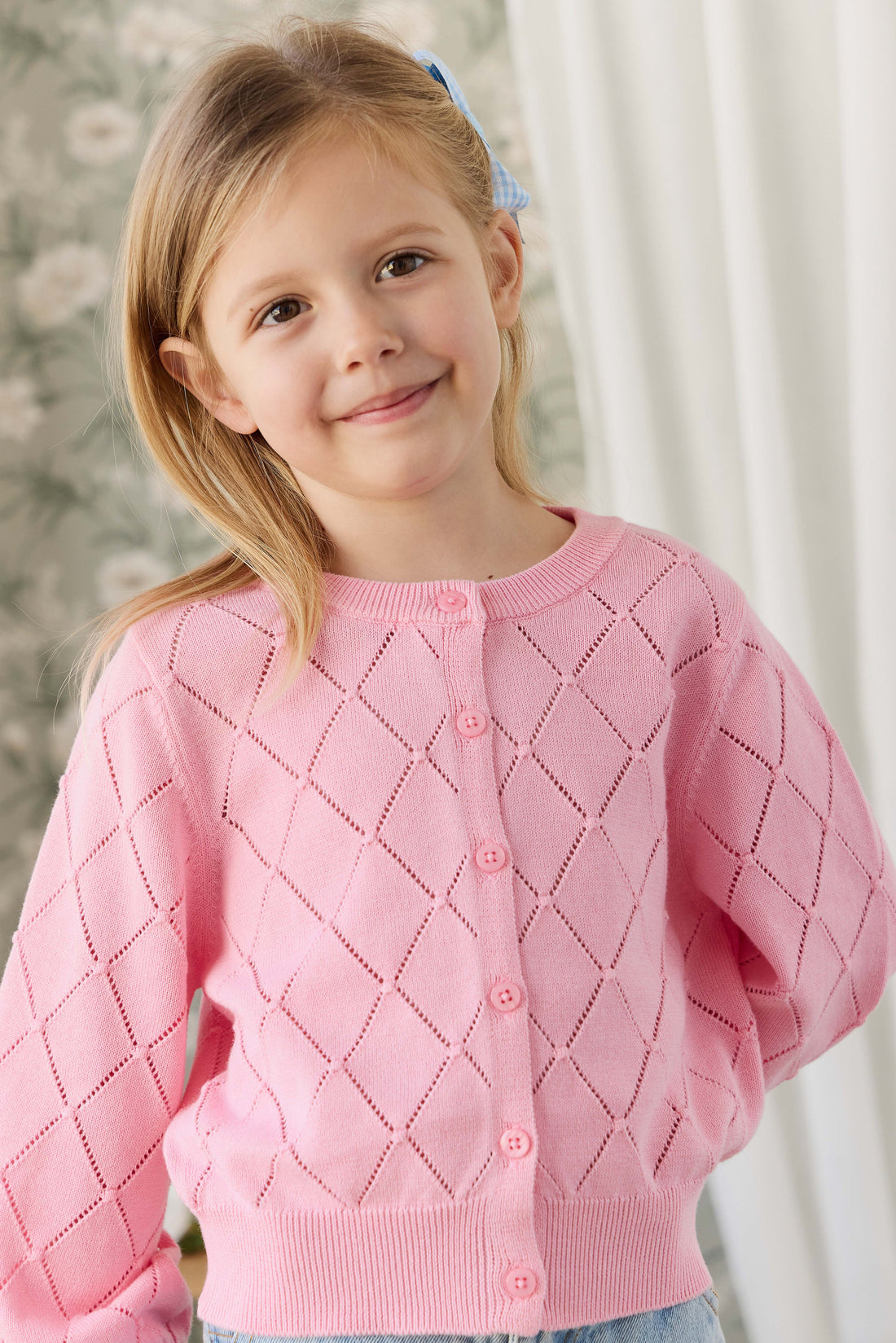 Lilah Cardigan - Bubblegum Childrens Cardigan from Jamie Kay NZ