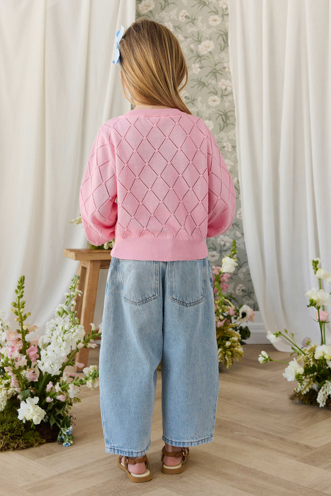Lilah Cardigan - Bubblegum Childrens Cardigan from Jamie Kay NZ