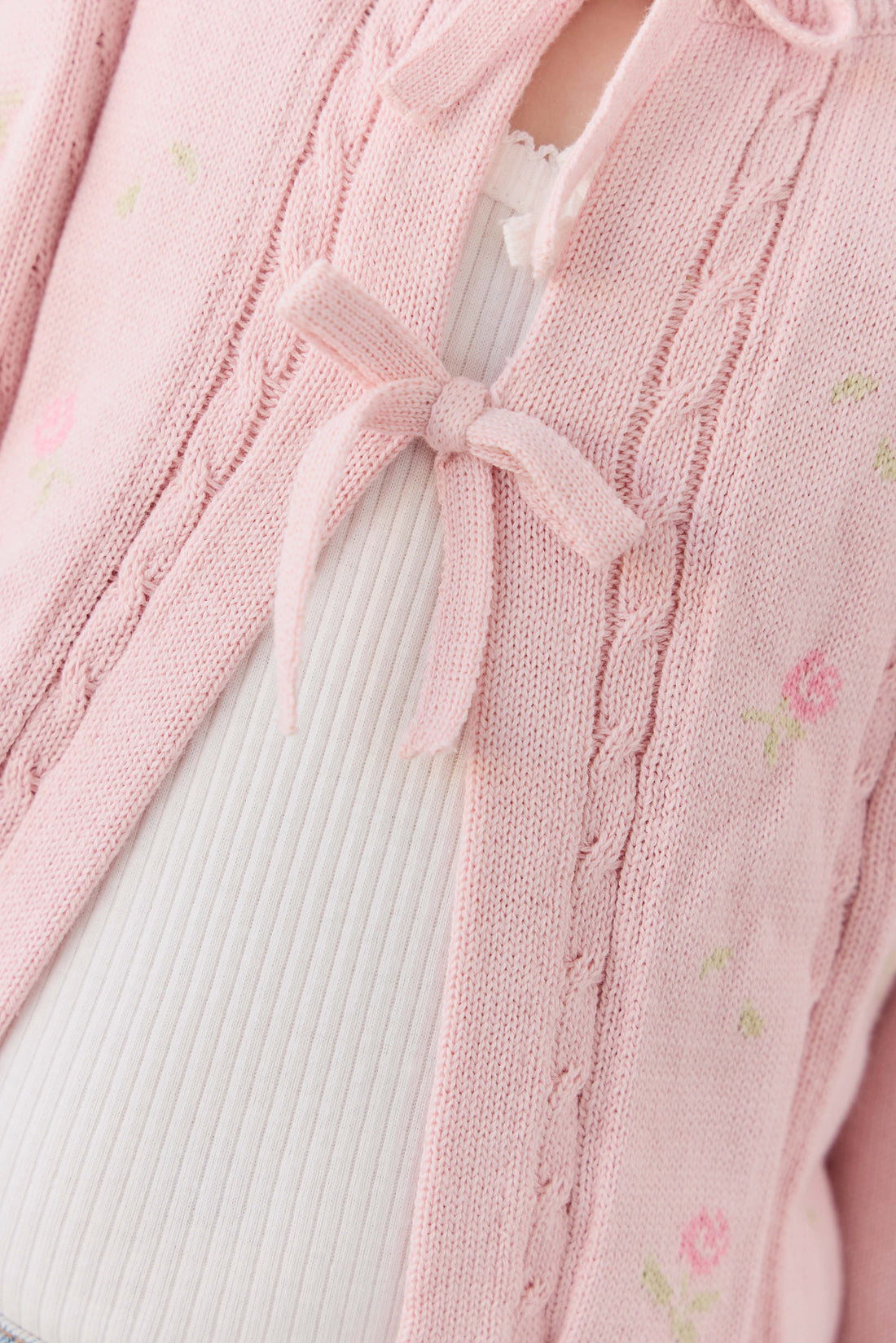 Anabella Knitted Cardigan - Annabella Jacquard Trinket Childrens Cardigan from Jamie Kay NZ