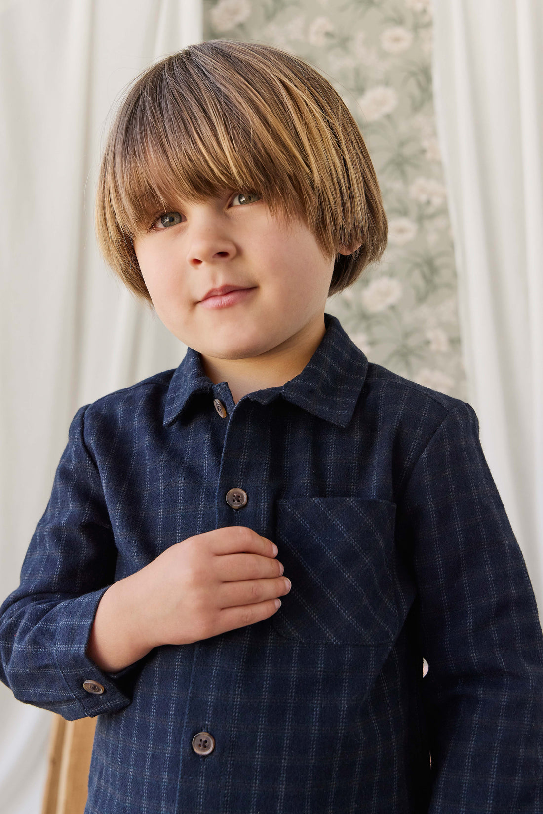 Isaiah Shirt - Finley Check Childrens Top from Jamie Kay NZ