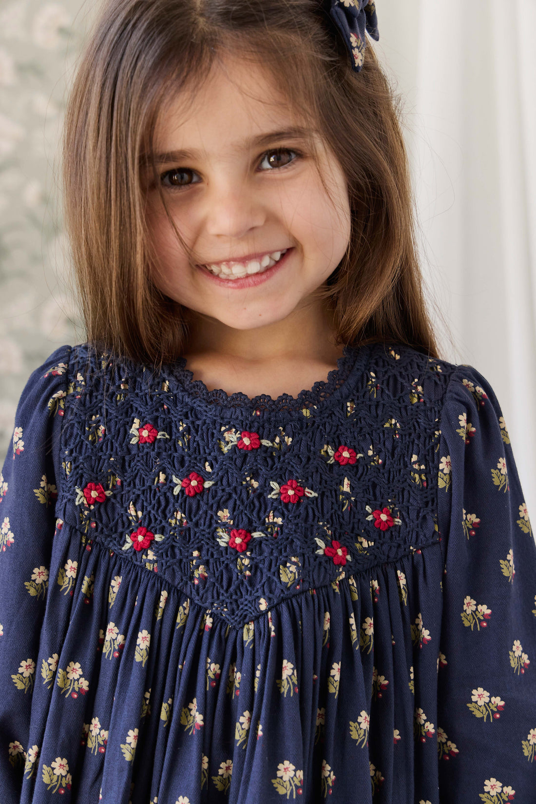 Organic Cotton Jovie Dress - Elsa Navy Childrens Dress from Jamie Kay NZ